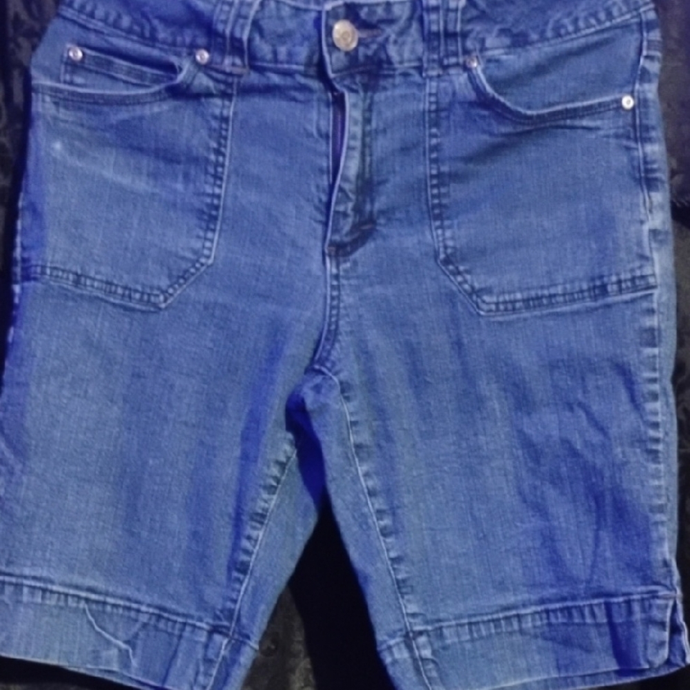 St. John Blue Bermuda Shorts Classic Style